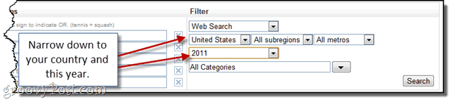 Palyginti paieškos terminų susidomėjimą „Google“ paieškos įžvalgomis