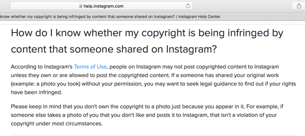 „Instagram“ pagalbos centre pateikiamos kelios autorių teisių gairės.