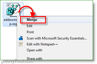 „Windows 7“ ekrano kopija - sujungkite registro rakto pataisymą