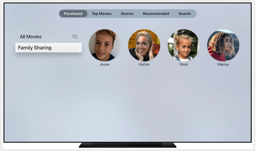 „Apple TV“ pasidalinimas