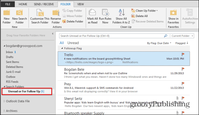 „Outlook 2013“: Kaip naudoti paieškos aplankus norint greitai rasti el. Laišką!