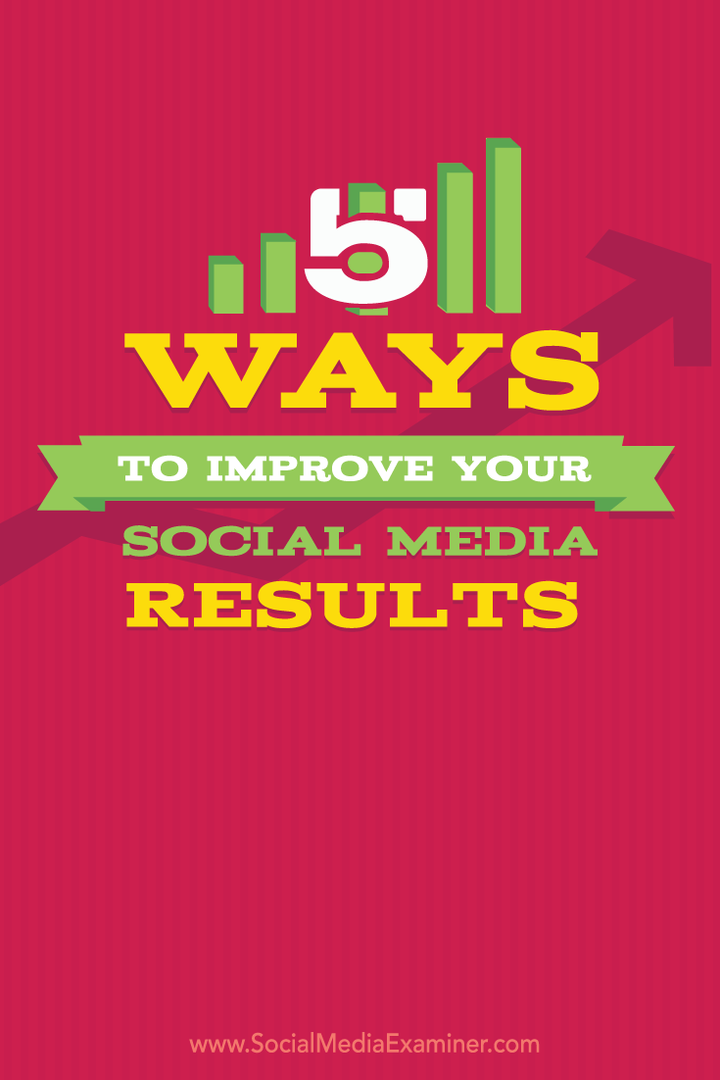 5 būdai, kaip pagerinti savo socialinės žiniasklaidos rezultatus: socialinės žiniasklaidos ekspertas