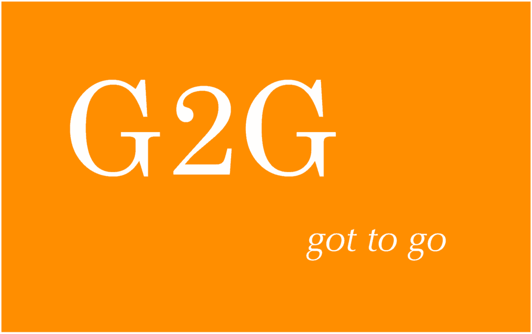 Ką reiškia G2G ir kaip jį naudoti?