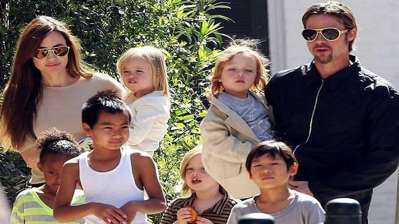 Angelina Jolie Bradas Pitas ir vaikai