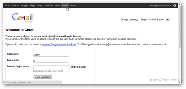 Kaip sukurti "Google" sąskaitą nenaudojant "Gmail"