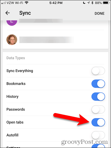 Įgalinkite „iOS“ skirtukų atidarymą skirtukuose „Chrome“