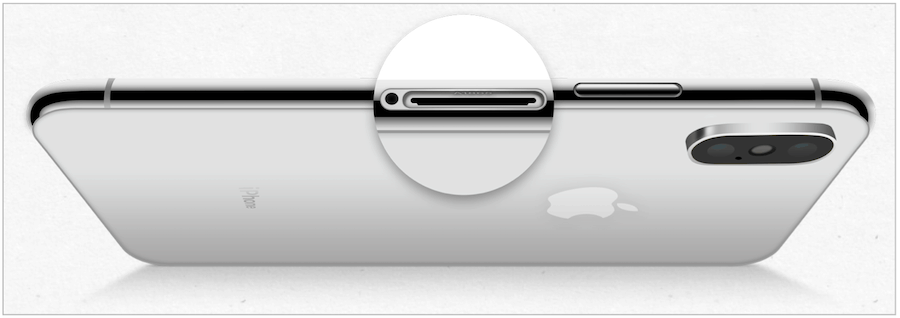 „iPhone“ SIM dėklas atidarytas
