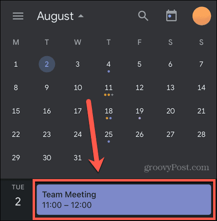 google kalendoriaus įvykių mobilusis