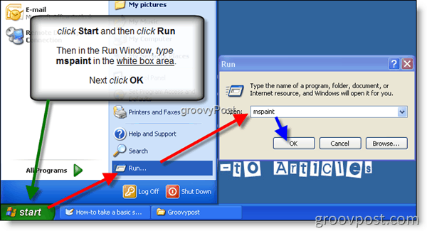 Padarykite ekrano kopiją sistemoje „Windows XP“.
