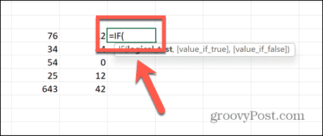 Excel if formulė