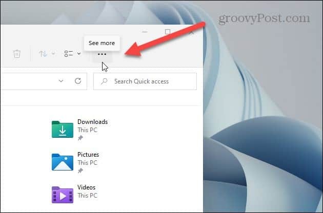 Žiūrėti daugiau „Windows 11“ mygtukų failų naršyklė