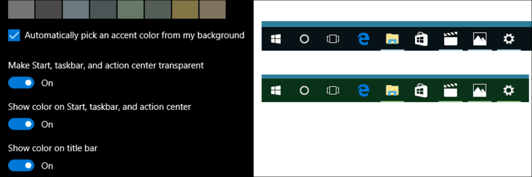 Atnaujinkite „Windows 10“ spalvas tinkinimo parametruose