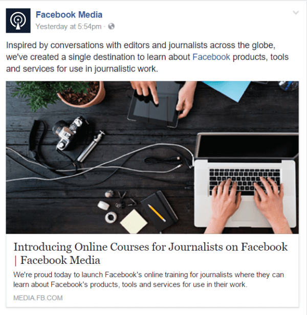 „Facebook“ internetinių kursų žurnalistai