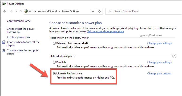 Įgalinti „Ultimate Performance Mode“ „Windows 10“