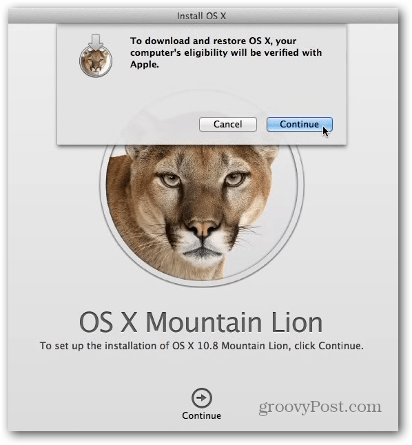 OS X kalnų liūtas