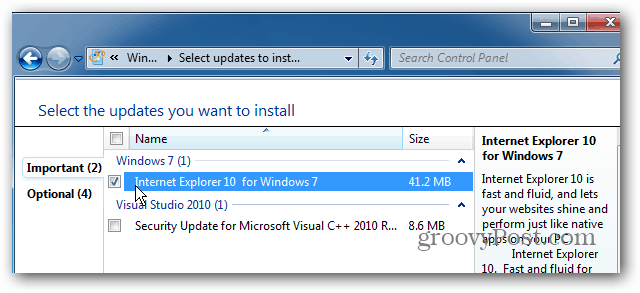 Kaip grįžti į „Internet Explorer 9“ iš „Internet Explorer 10“ peržiūros, skirtos „Windows 7“