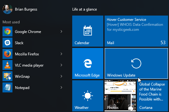 „Windows“ naujinimas Paleiskite „Windows 10“