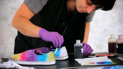 Kaip dažyti medžiaginius batus? 
