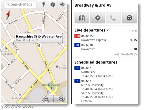 „Google“ žemėlapių mobilusis tranzitas