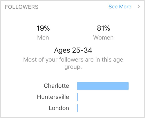 „Instagram Insights“ sekėjų demografiniai duomenys