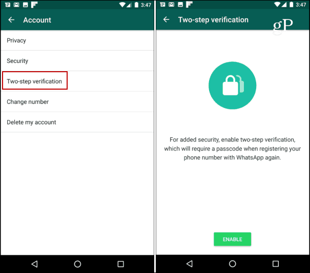 Kaip apsaugoti „WhatsApp“ sąskaitą naudojant patvirtinimą dviem veiksmais