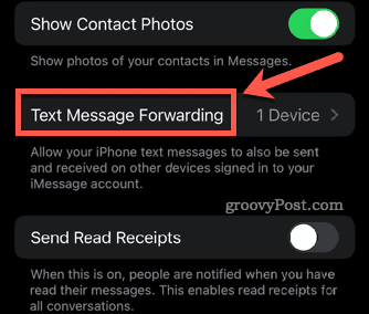 iphone tekstinių žinučių persiuntimas