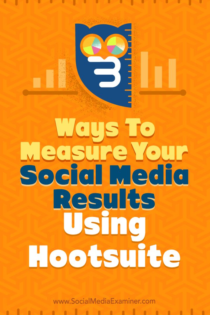 Patarimai, kaip tris būdus įvertinti jūsų socialinės žiniasklaidos rezultatus naudojant „Hootsuite“.