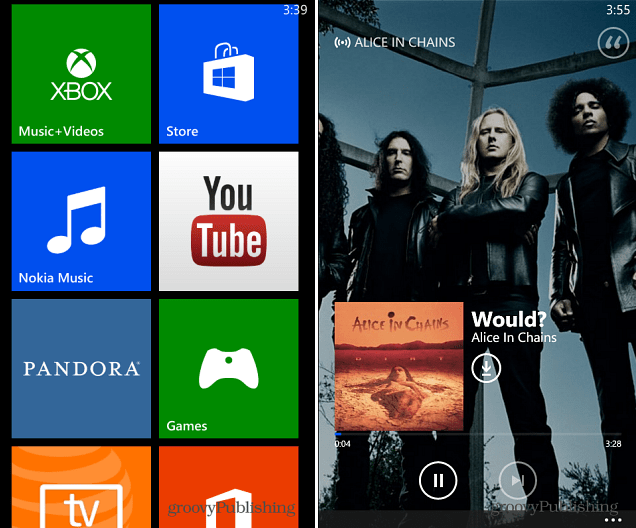 „Windows Phone 8“ „Xbox“ muzika