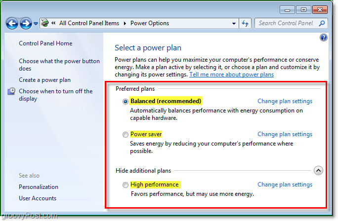 Tvarkykite „Windows 7“ energijos taupymo nustatymus [patarimai]