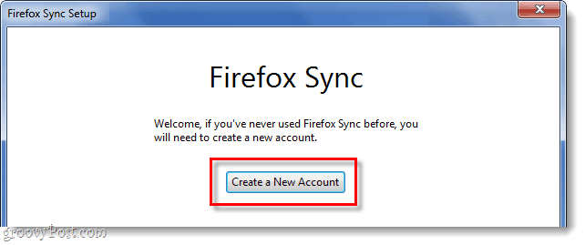 sukurti naują „Firefox“ sinchronizavimo sąskaitą