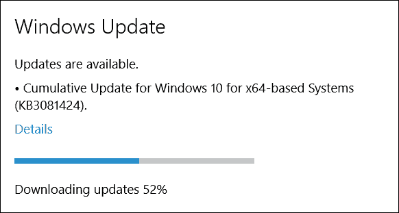 „Microsoft“ išleido „Windows 10“ kaupiamąjį atnaujinimą (KB3081424)