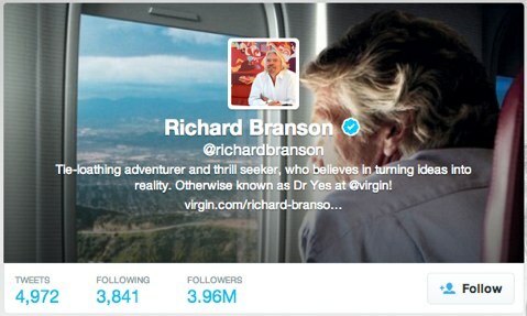 Richardas Bransonas twitter