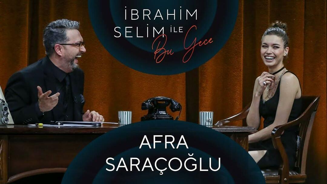 Šio vakaro programa su Afra Saraçoğlu İbrahimu Selimu