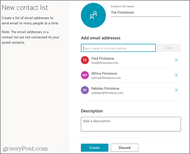 „Outlook“ nustatykite naują kontaktų sąrašą