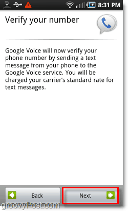„Google Voice“ naudojant „Android“ mobiliųjų telefonų konfigūracijos patvirtinimo numerį