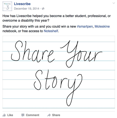 livescribe facebook įrašas