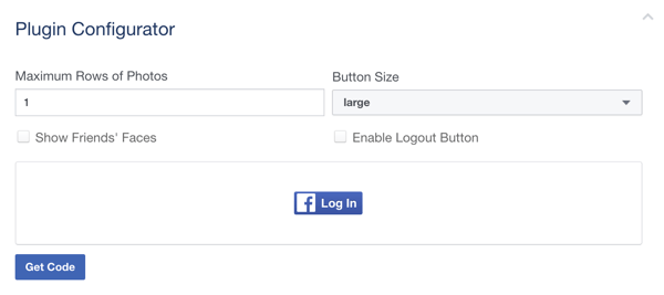 Tinkinkite „Facebook“ prisijungimo mygtuką.