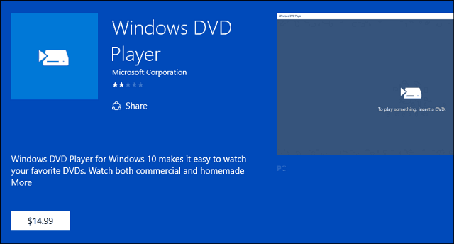 „Windows DVD Player“ programa