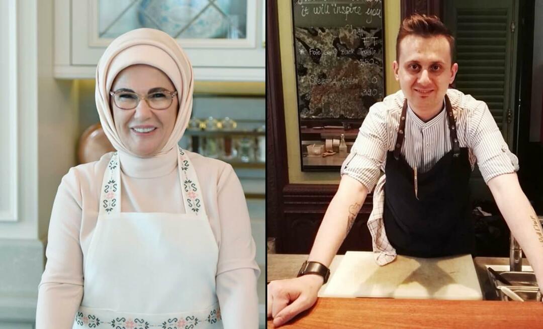 Emine Erdoğan pasveikino virtuvės šefą Fatihą Tutaką, gavusį Michelin žvaigždutę!