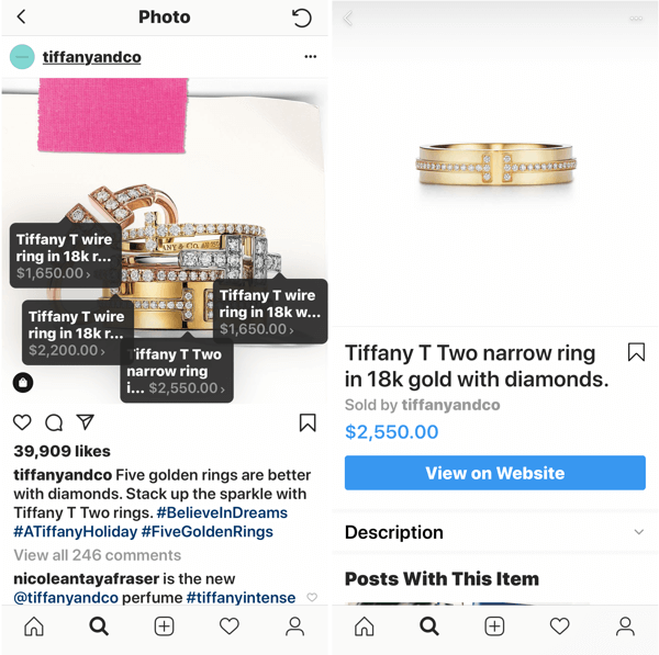 Kaip patobulinti „Instagram“ nuotraukas, „Tiffany & Co.“ perkamo vaizdo įrašą