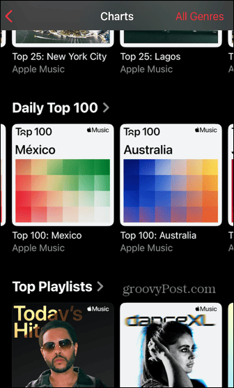 Apple muzikos topų 100 populiariausių