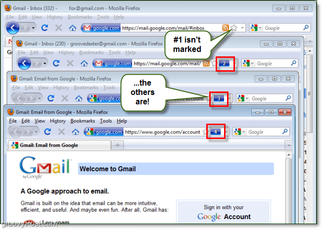 Prisijunkite prie kelių „Gmail“ paskyrų ar svetainių naudodami „Firefox“