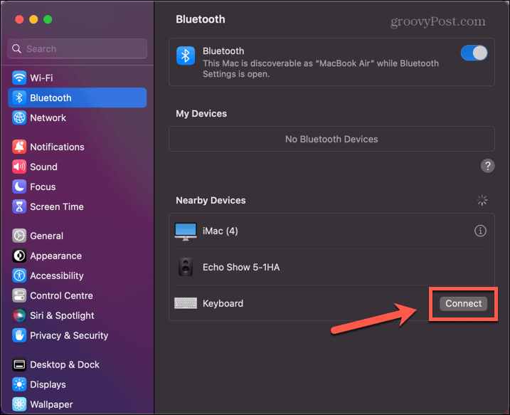 „Mac“ prijungti „Bluetooth“ klaviatūrą