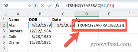 „Excel“ konkrečios datos formulė