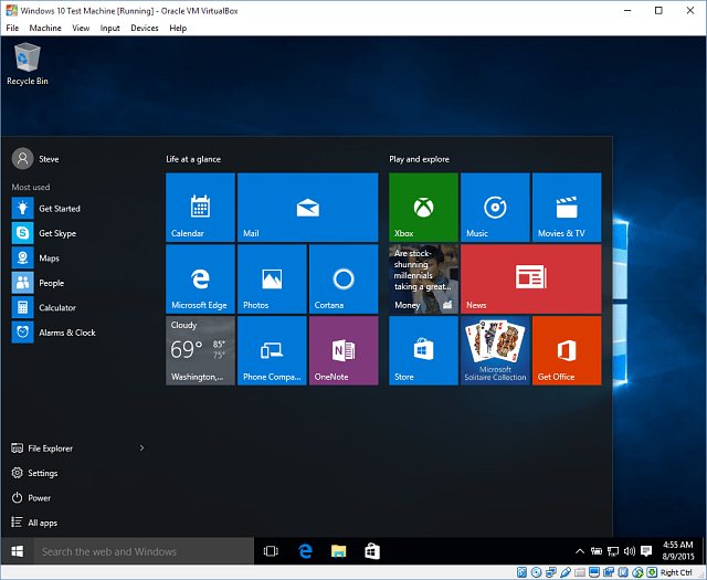 14 „Windows 10“ „VirtualBox“