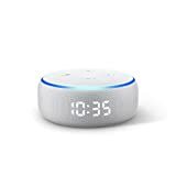 Visiškai naujas „Echo Dot“ (3-asis gen.) - išmanusis garsiakalbis su laikrodžiu ir „Alexa“ - smiltainis