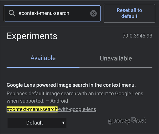 „Google Lens Chrome“ paieškos įgalinimas