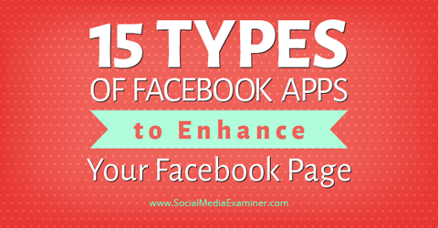 15 „facebook“ programų tipų