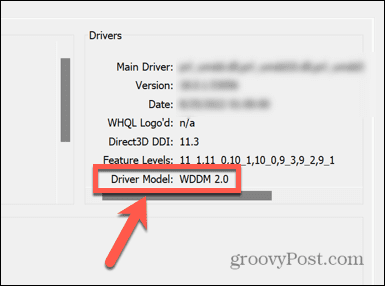 Windows 11 dxdiag tvarkyklės modelis