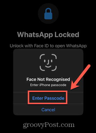 Whatsapp įveskite slaptažodį